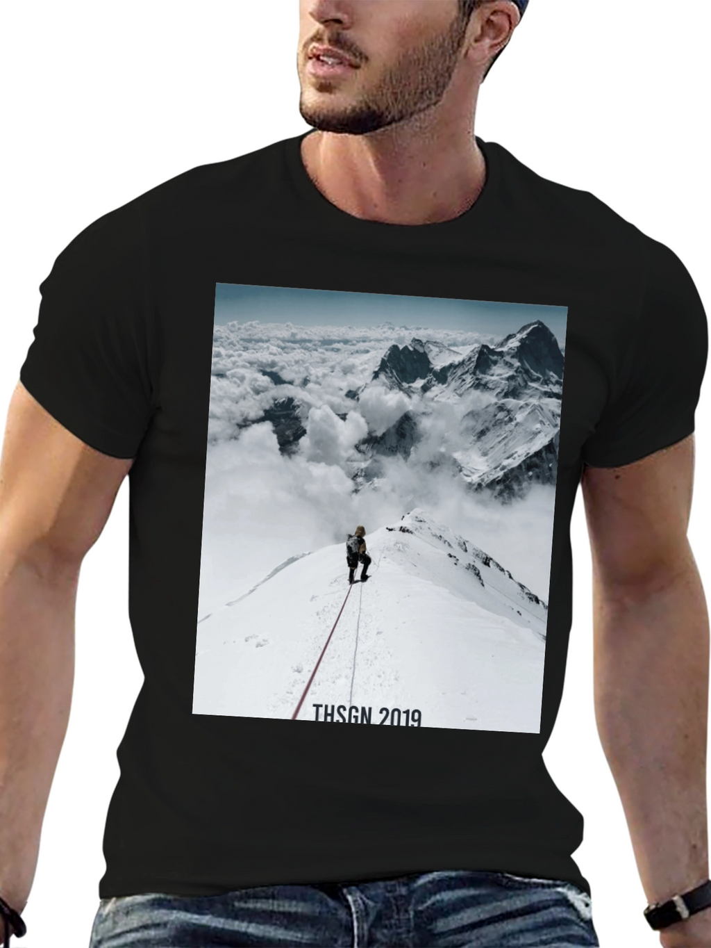 Mountain Climber Graphic T-Shirt - Black
