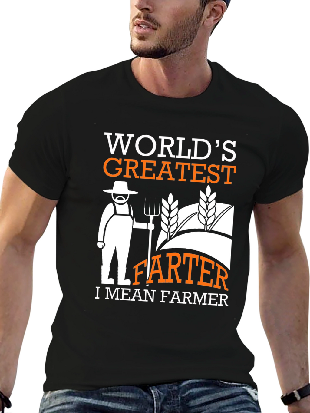 Funny Farmer T-Shirt - Greatest FARTER