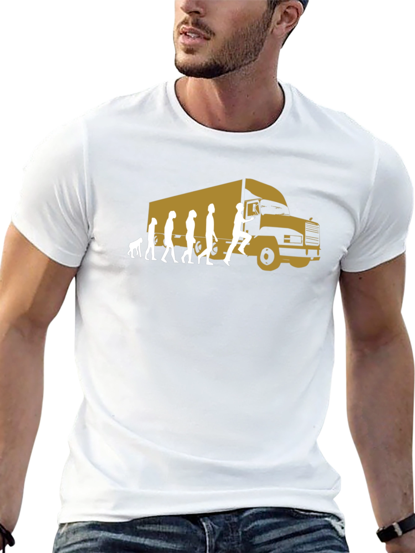 Trucker Evolution Graphic T-Shirt - Black