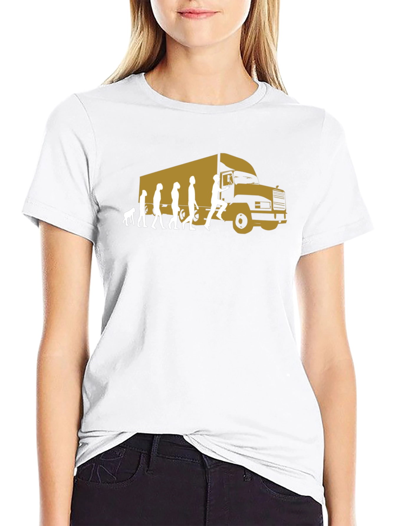 Trucker Evolution Graphic T-Shirt - Black