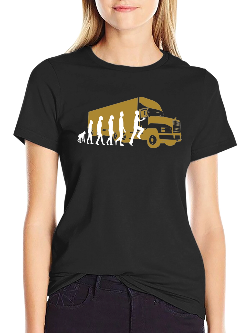 Trucker Evolution Graphic T-Shirt - Black