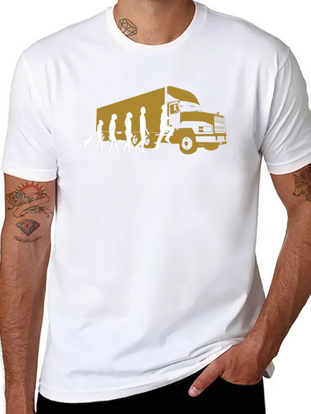 Trucker Evolution Graphic T-Shirt - Black