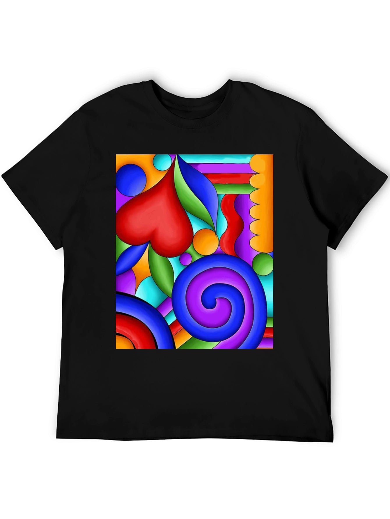 Abstract Geometric Colorful Graphic Tee