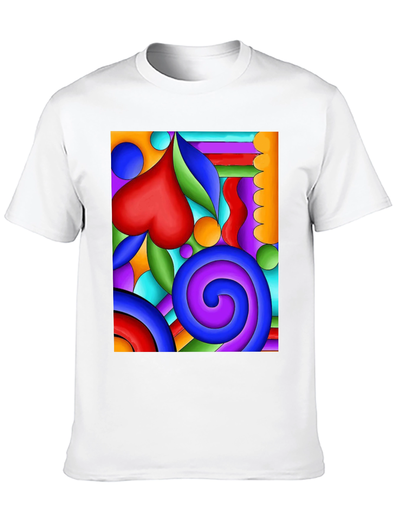Abstract Geometric Colorful Graphic Tee