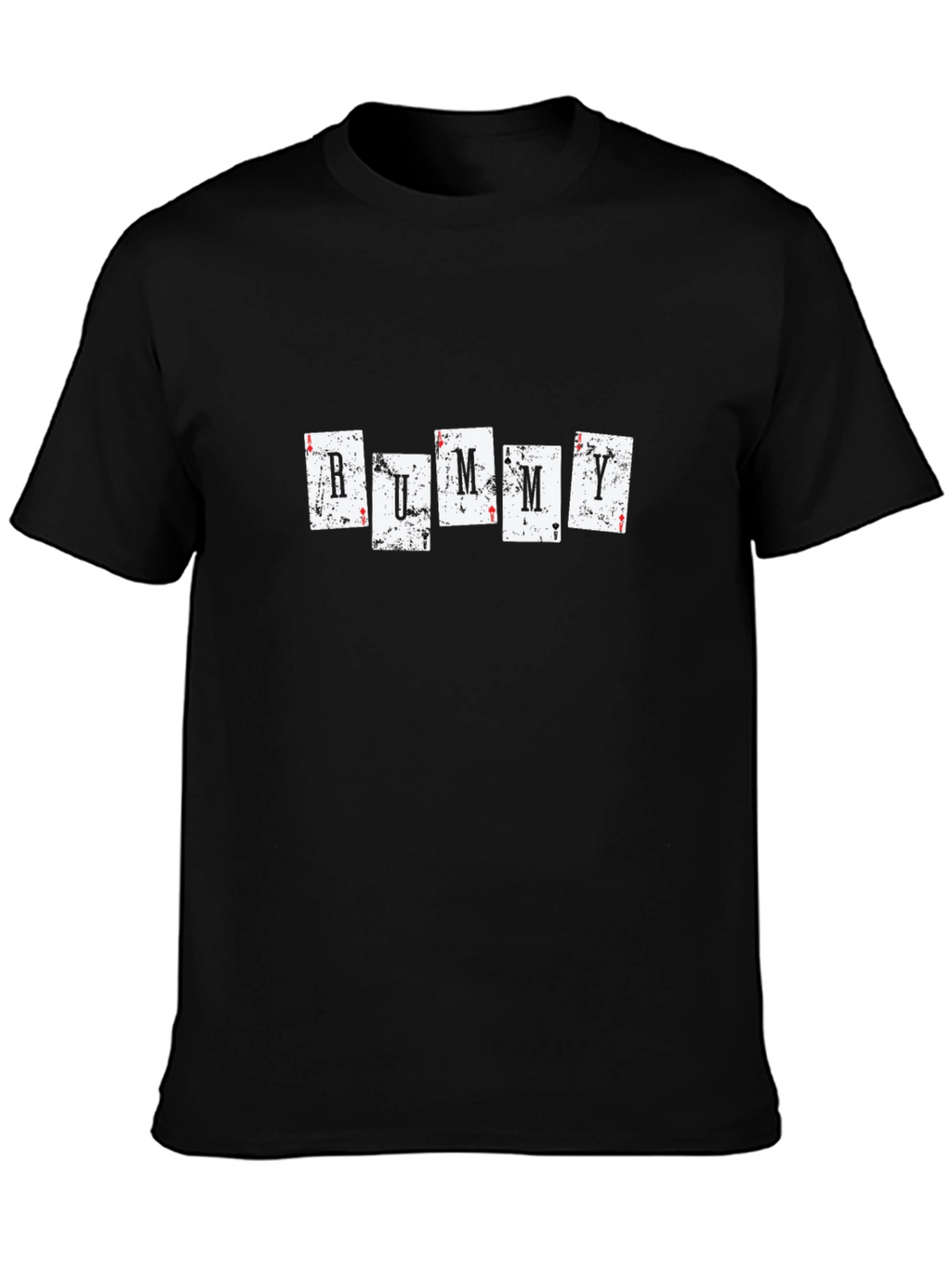 Rummy Card Graphic Black T-Shirt