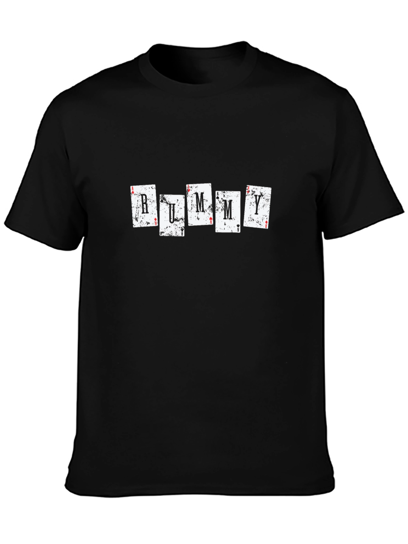 Rummy Card Graphic Black T-Shirt