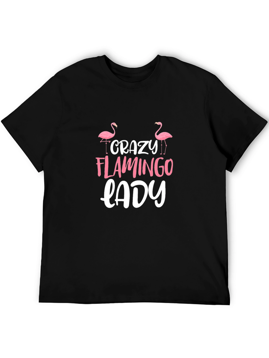 Crazy Flamingo Lady Graphic Tee