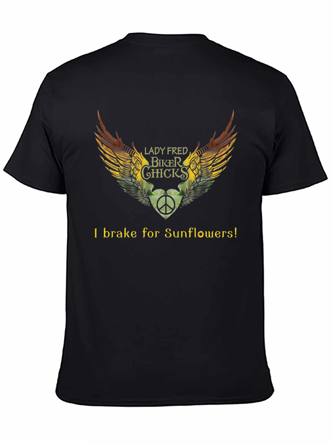 Lady Fred Biker Chicks Sunflower T-Shirt
