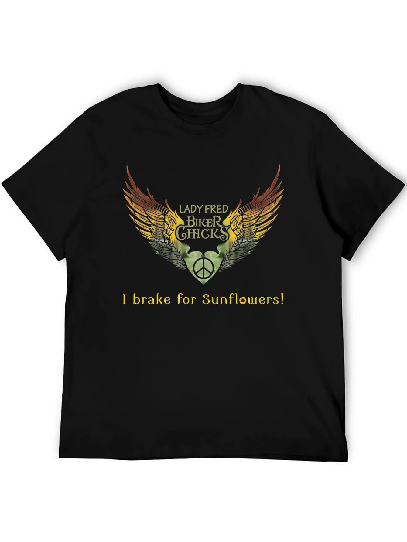 Lady Fred Biker Chicks Sunflower T-Shirt