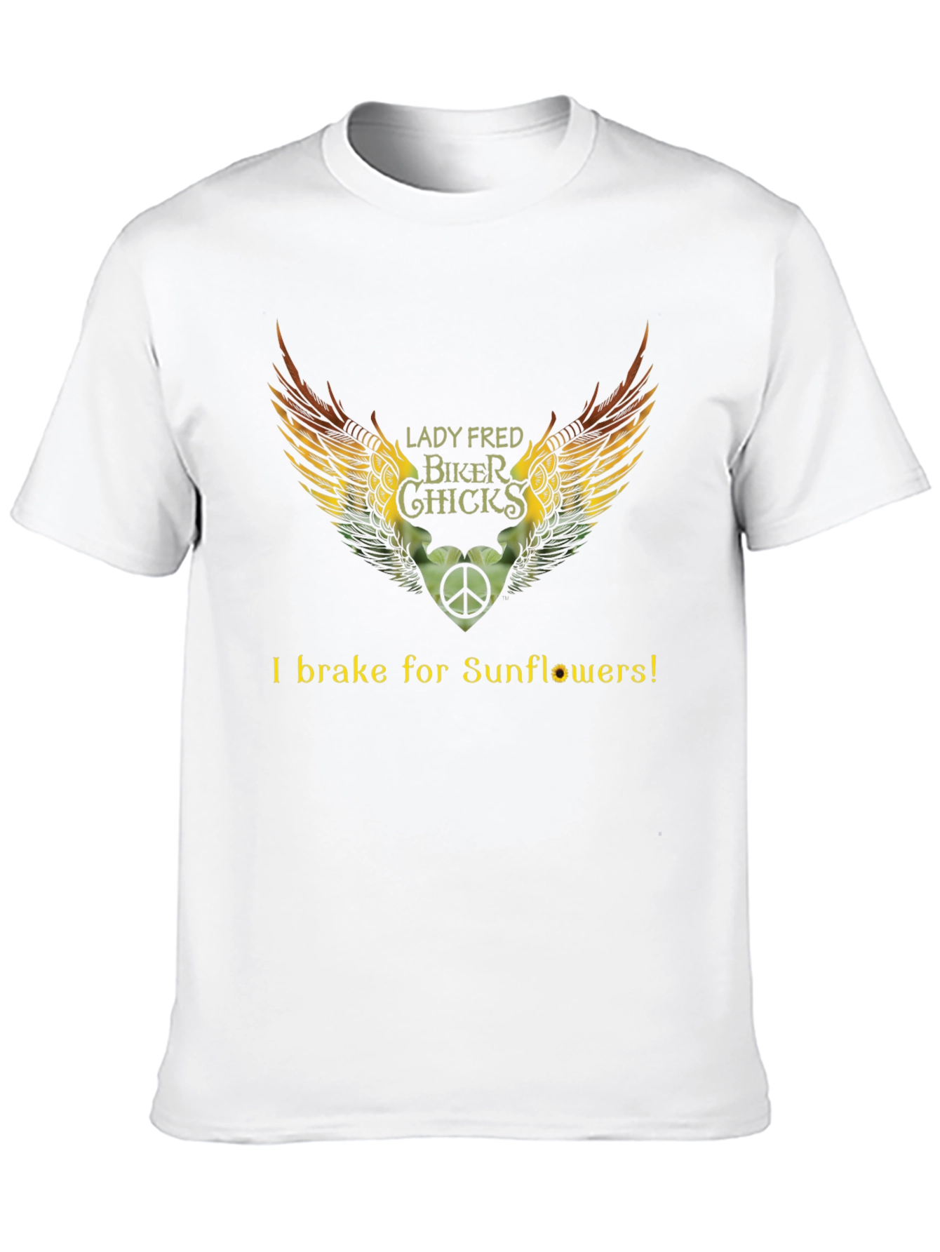 Lady Fred Biker Chicks Sunflower T-Shirt