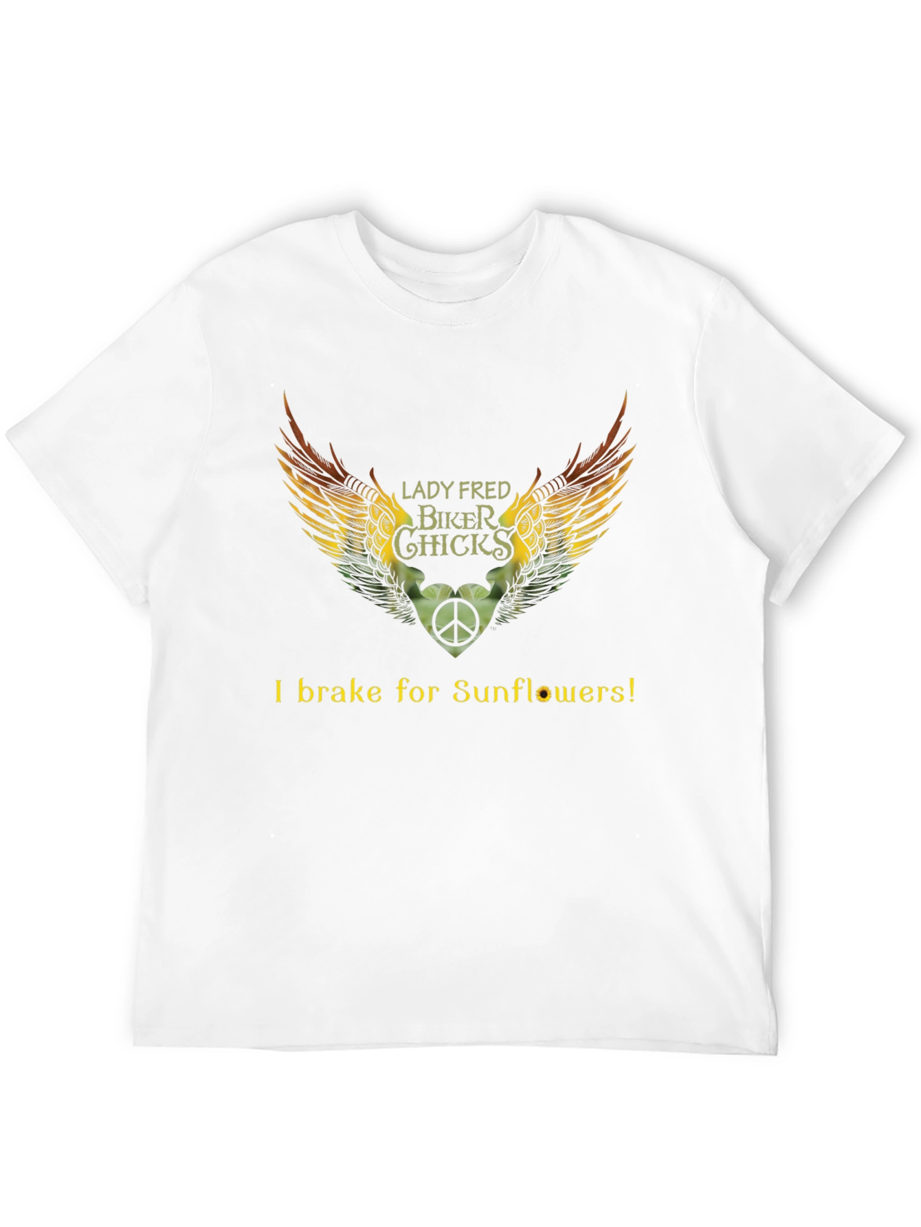 Lady Fred Biker Chicks Sunflower T-Shirt
