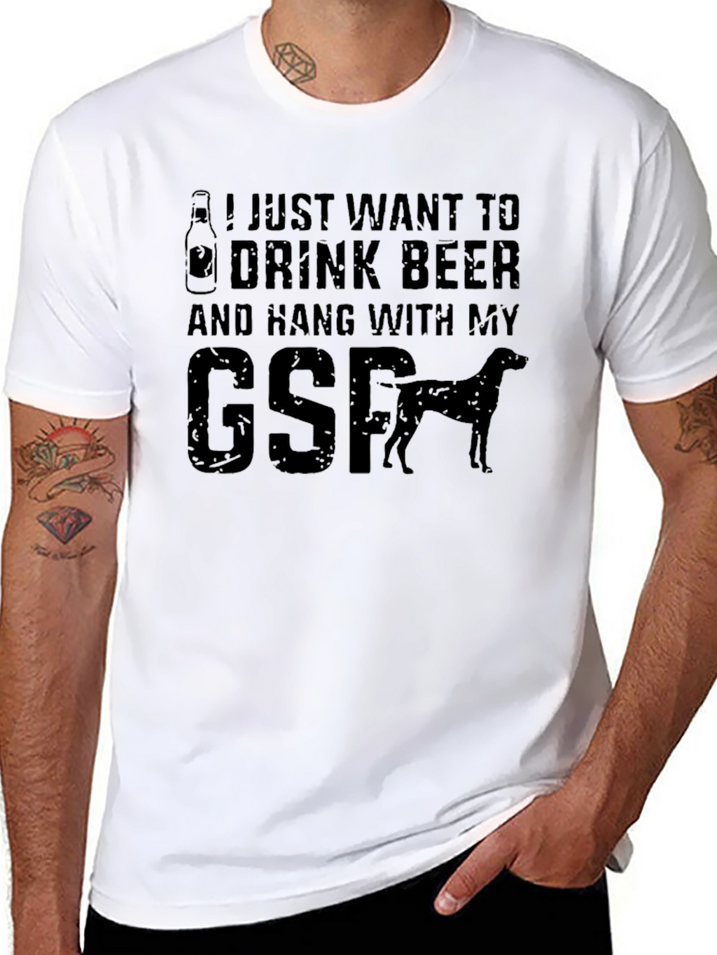 Drink Beer & Hang with My GSP T-Shirt
