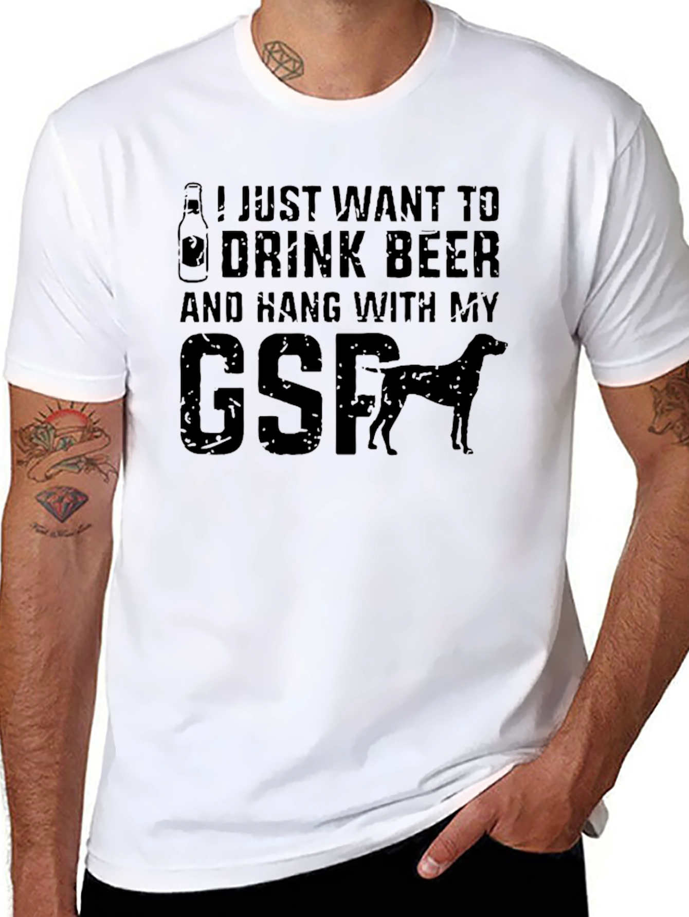 Drink Beer & Hang with My GSP T-Shirt