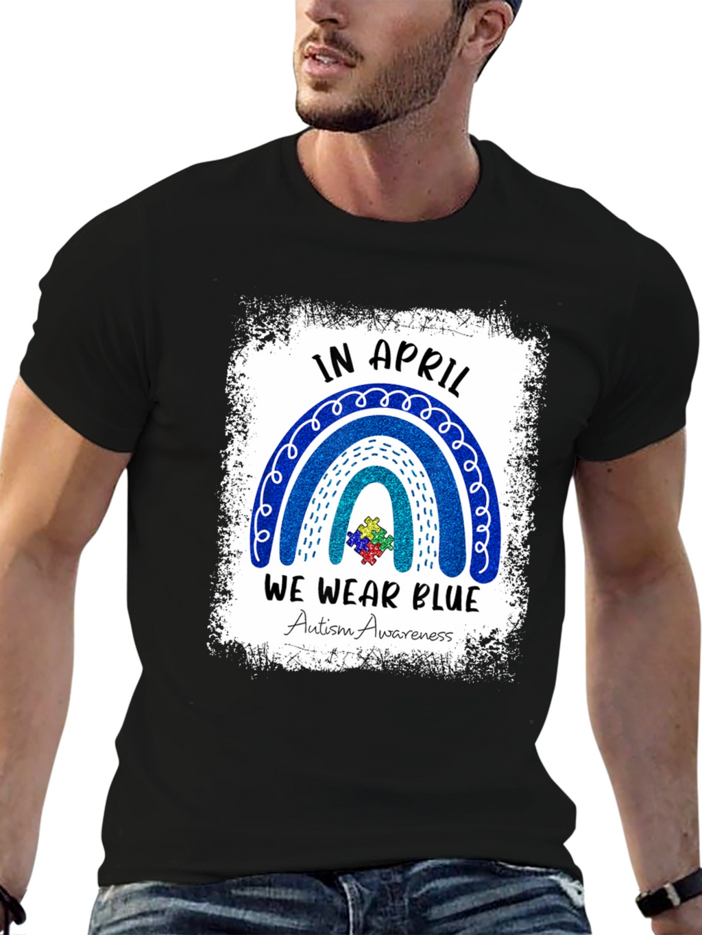 Autism Awareness T-Shirt - In April We Wear Blue