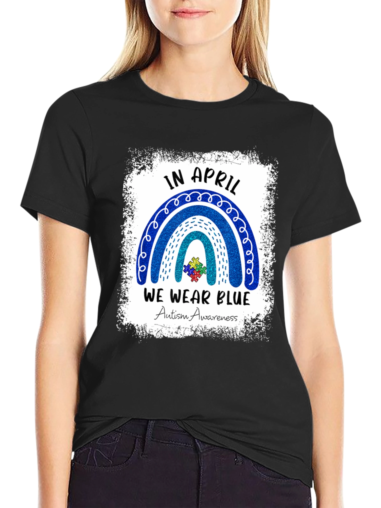Autism Awareness T-Shirt - In April We Wear Blue