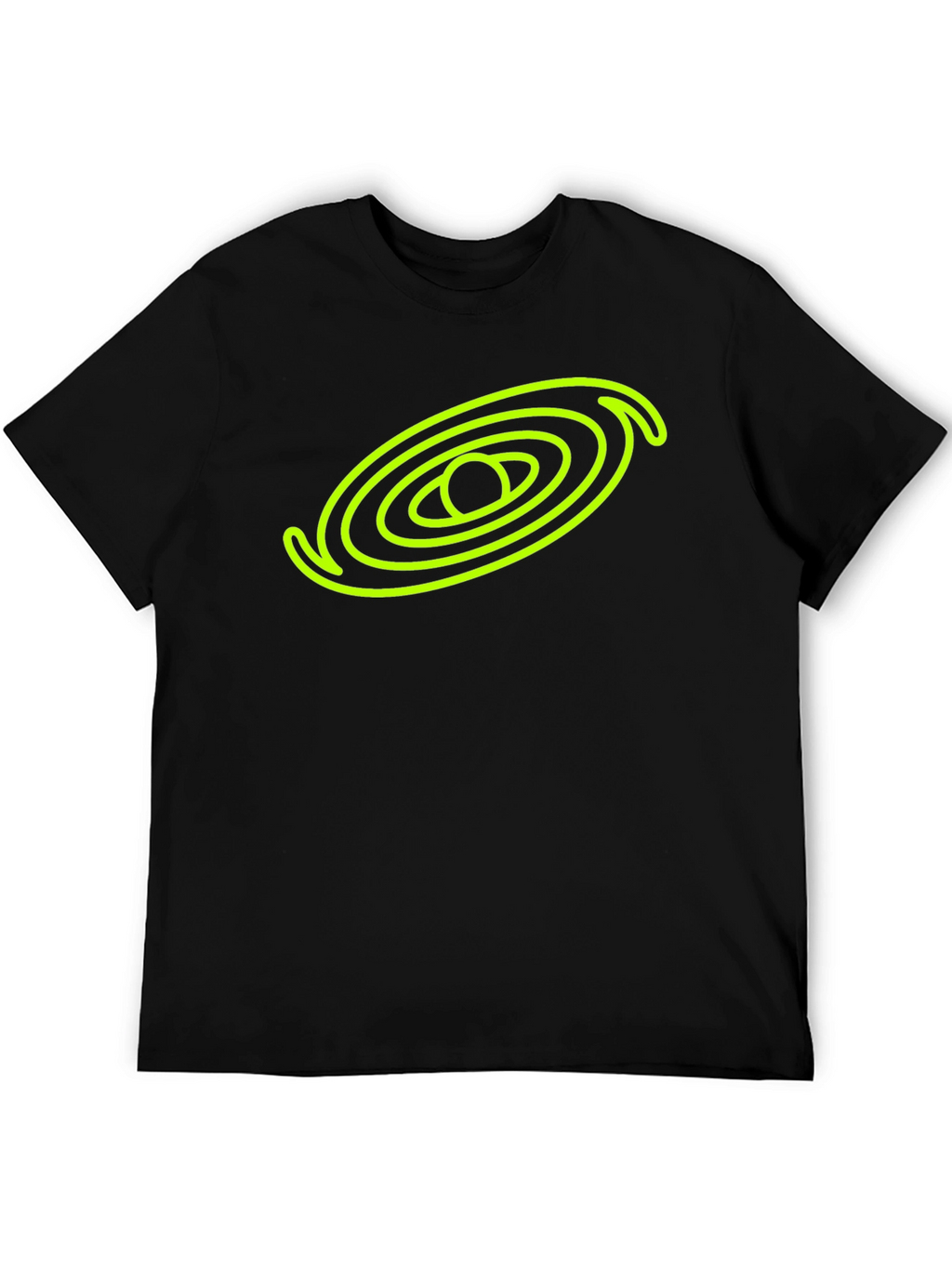 Black T-Shirt with Neon Galaxy Design