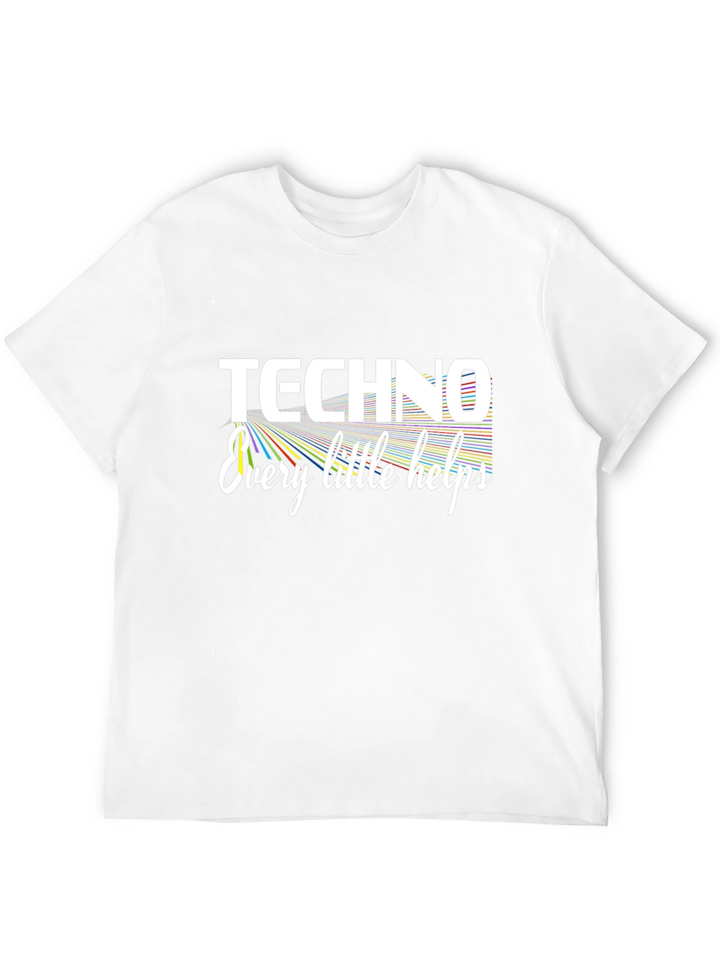 Techno Every Little Helps Black Graphic Tee