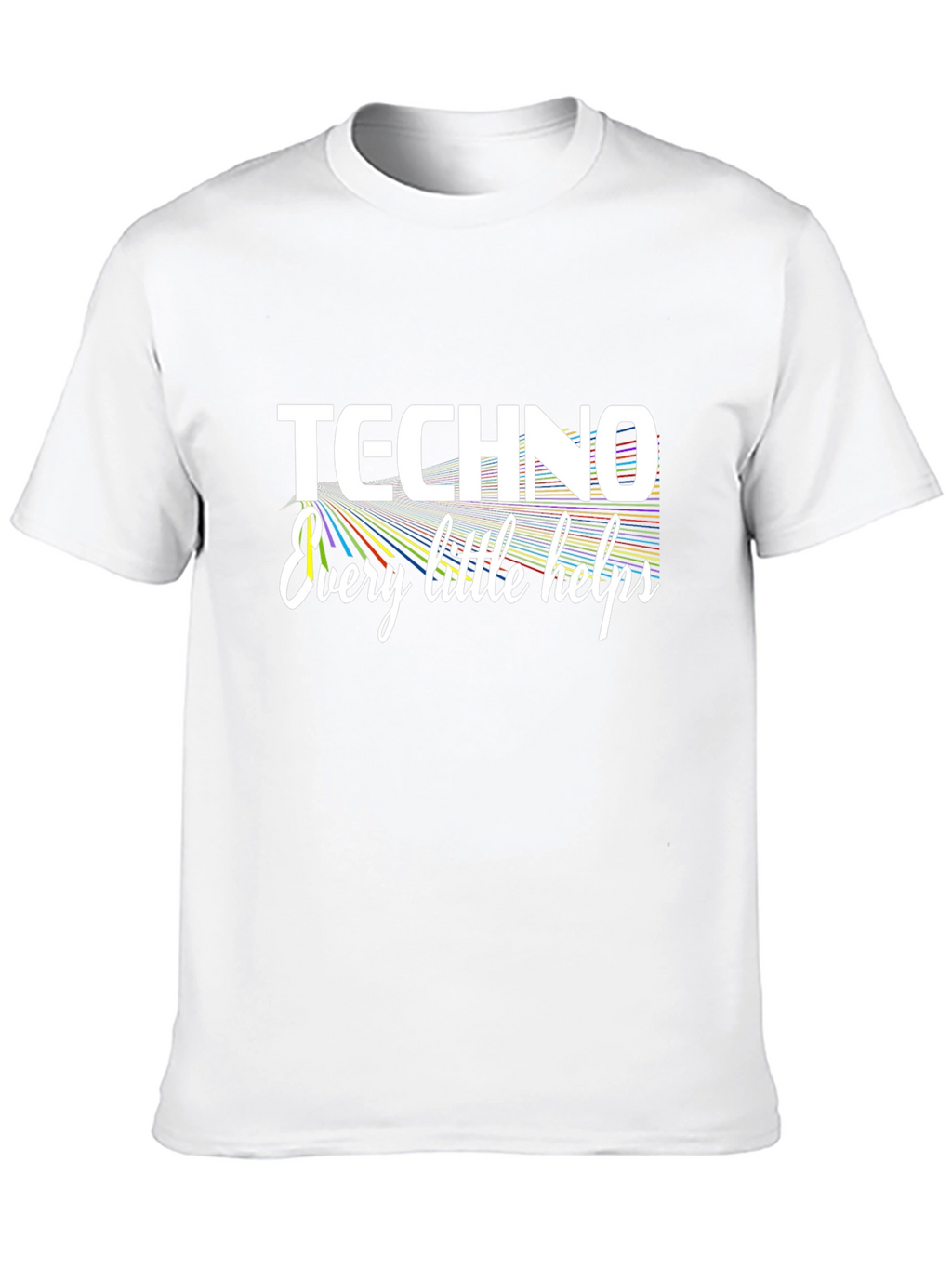 Techno Every Little Helps Black Graphic Tee