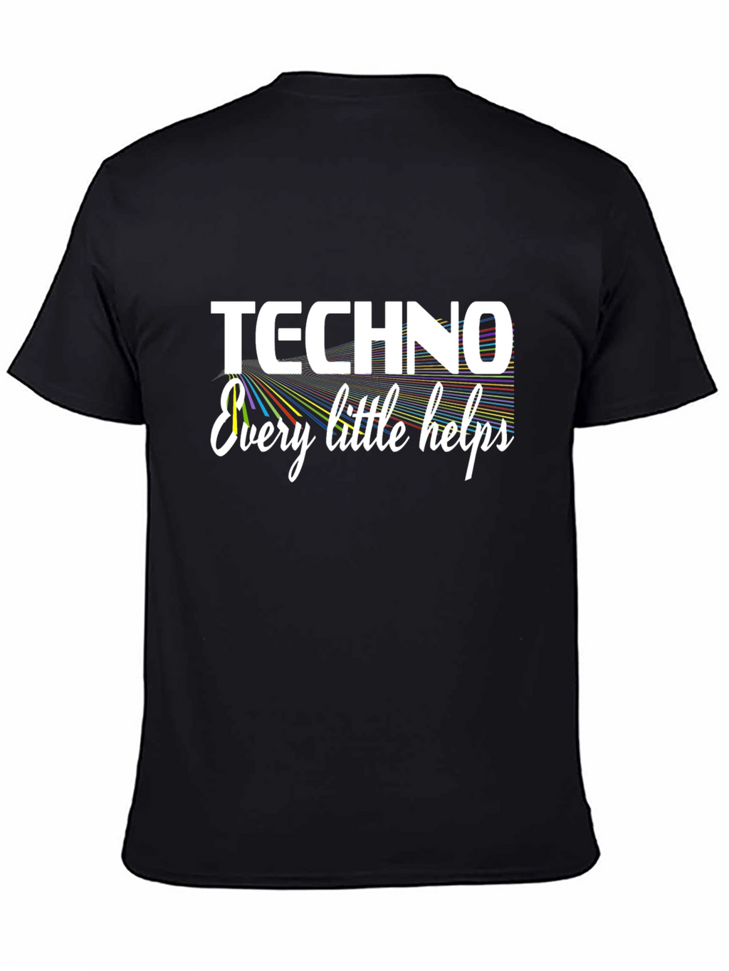 Techno Every Little Helps Black Graphic Tee