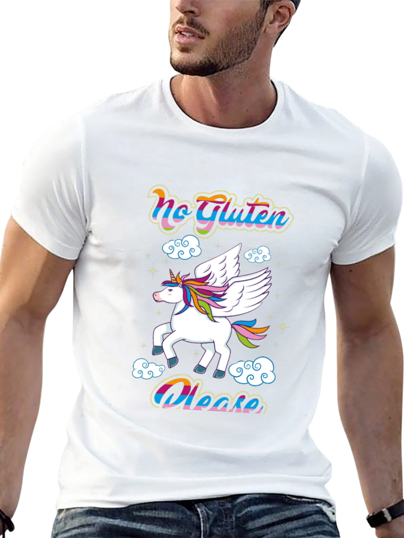 No Gluten Please Unicorn Graphic Tee