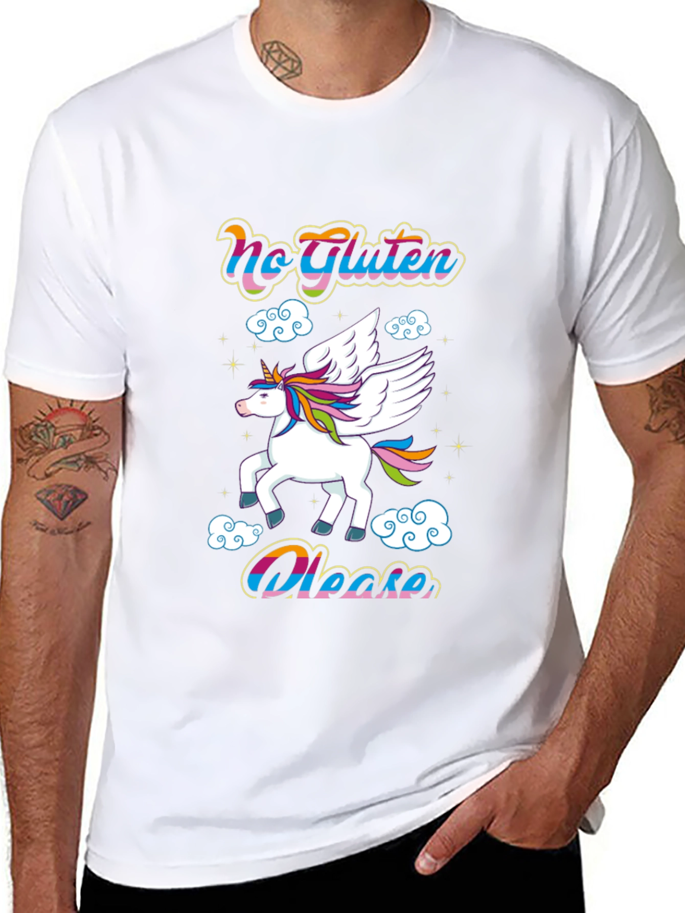 No Gluten Please Unicorn Graphic Tee