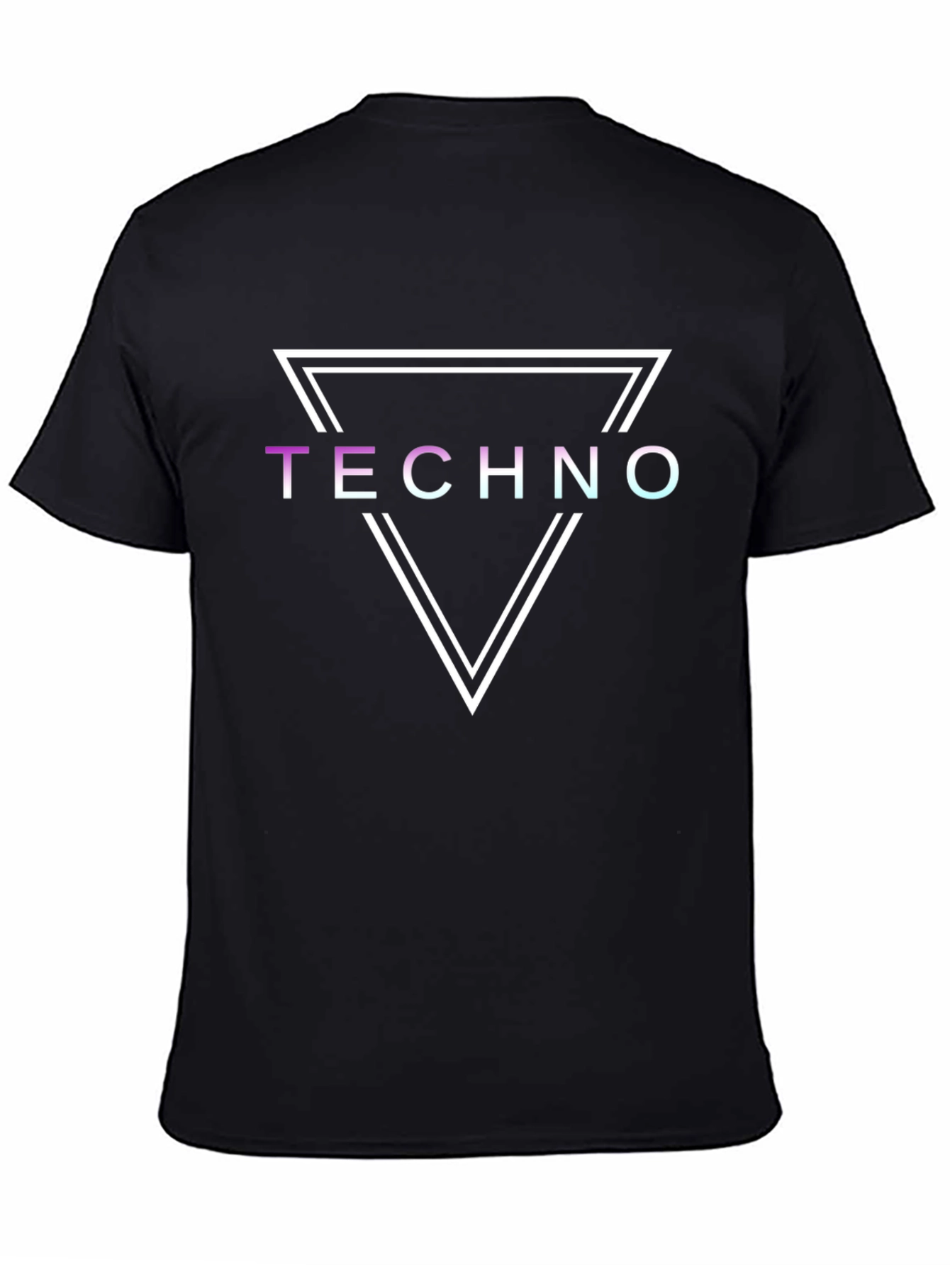 Techno Triangle Graphic T-Shirt - Cool Synthwave Style