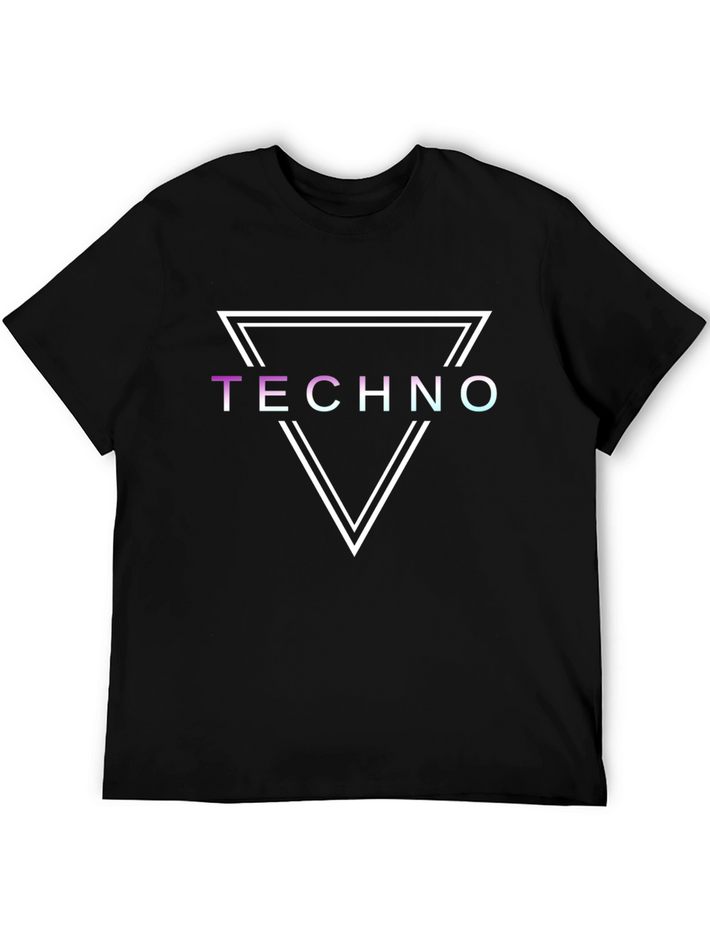Techno Triangle Graphic T-Shirt - Cool Synthwave Style