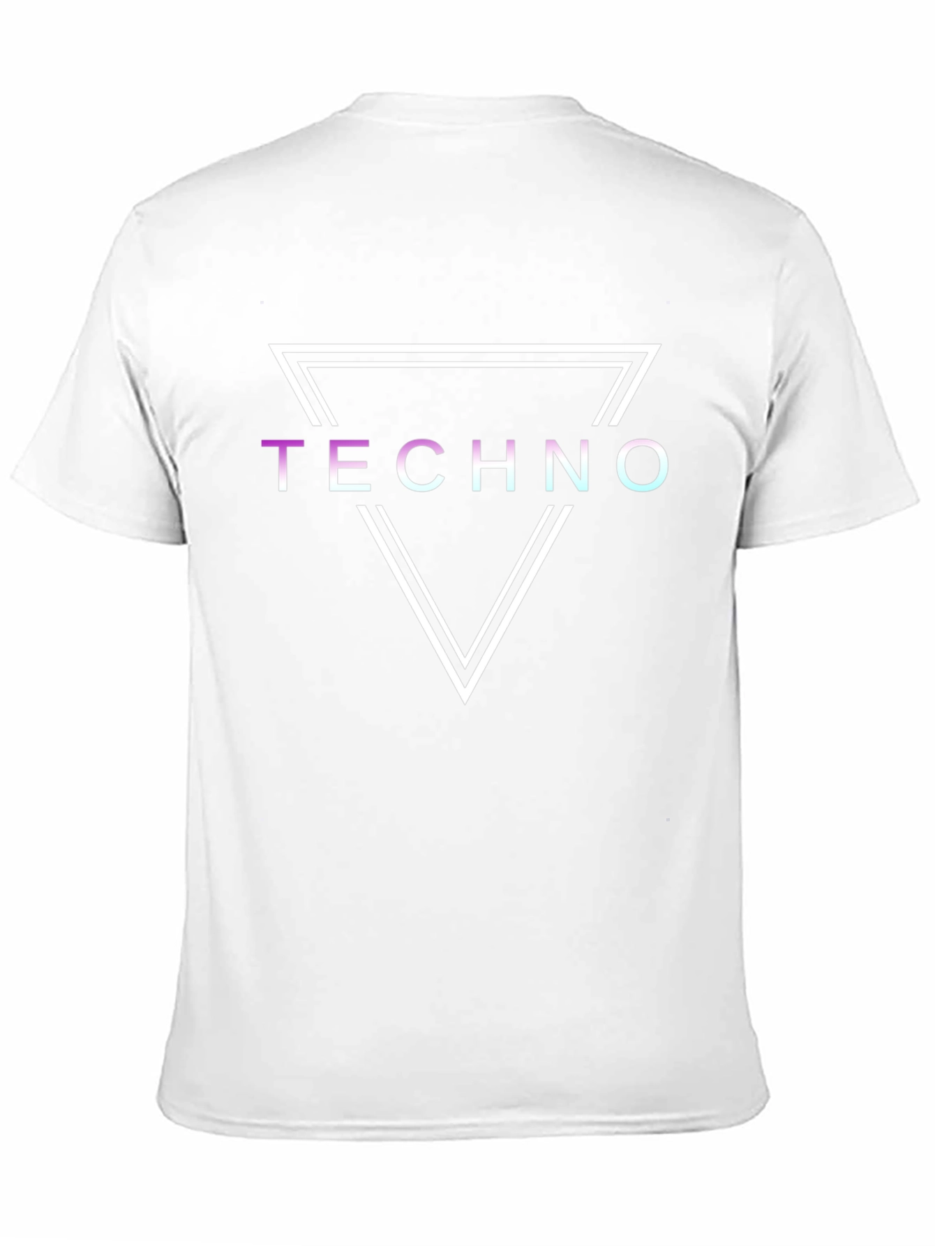 Techno Triangle Graphic T-Shirt - Cool Synthwave Style
