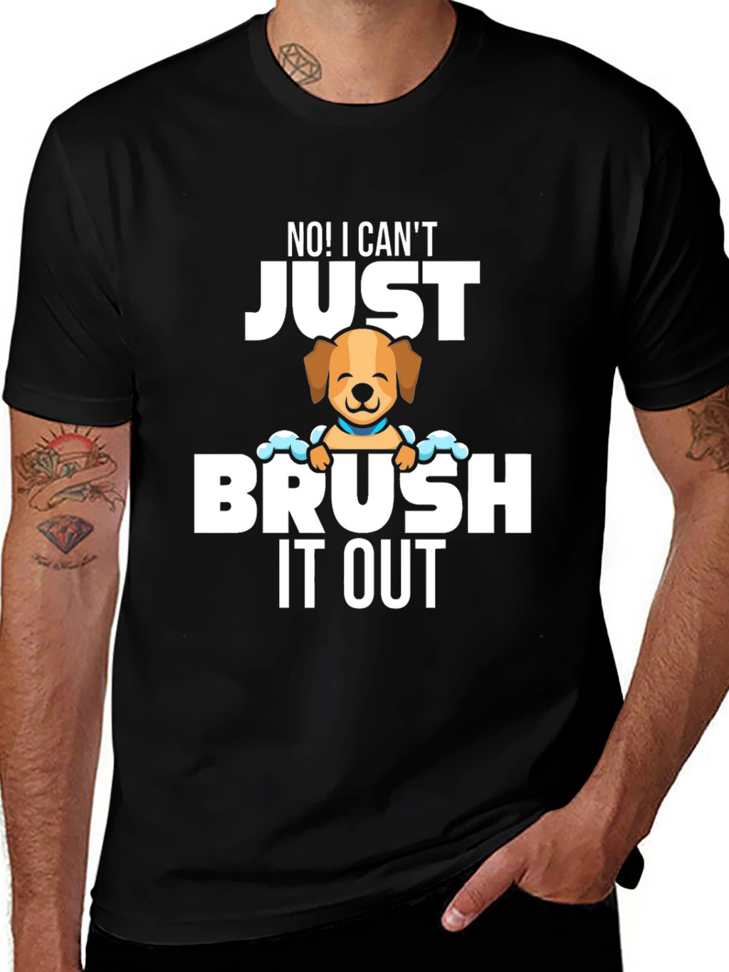 Funny Dog Groomer T-Shirt - Brush It Out