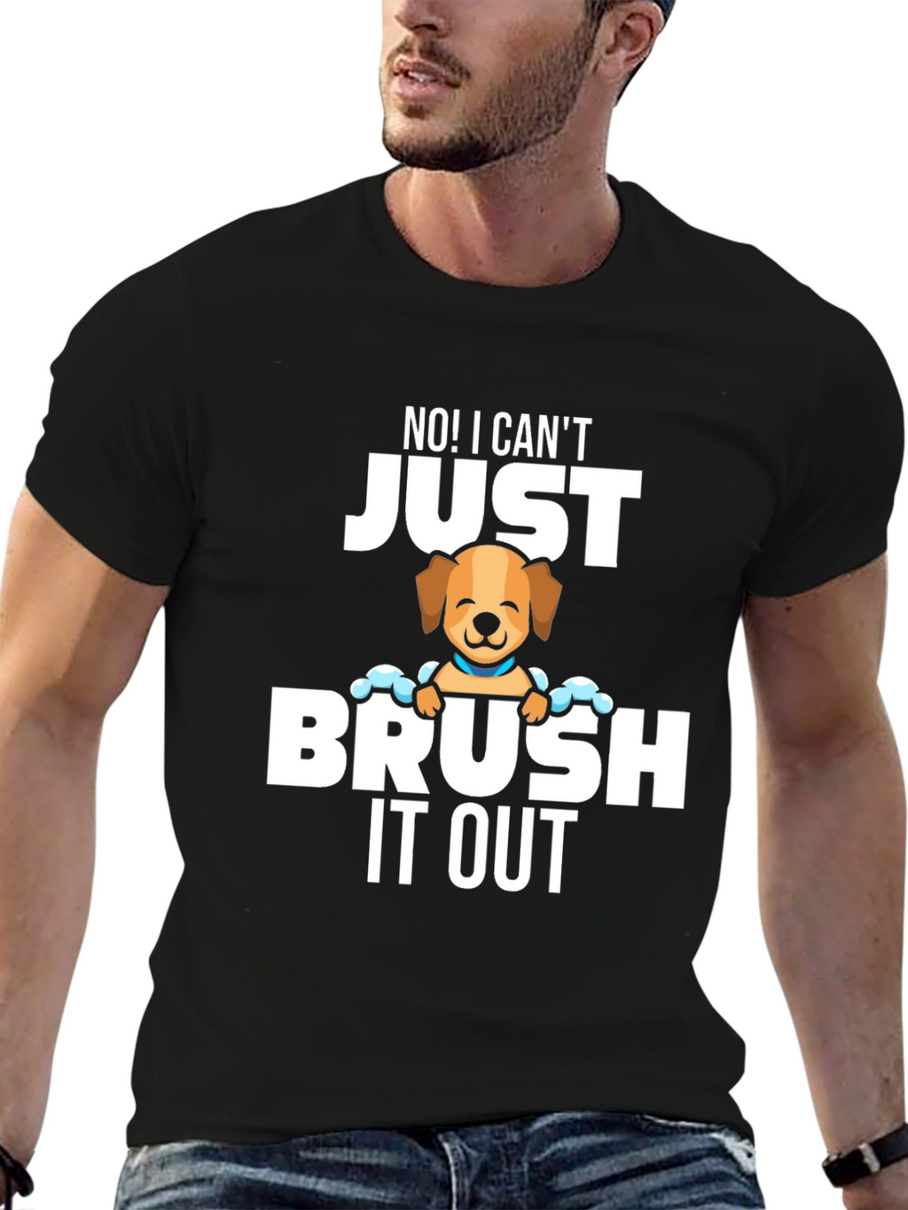 Funny Dog Groomer T-Shirt - Brush It Out