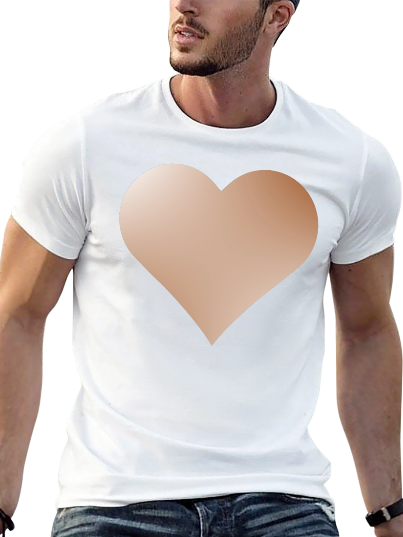 Heart Graphic Black T-Shirt - Casual Style