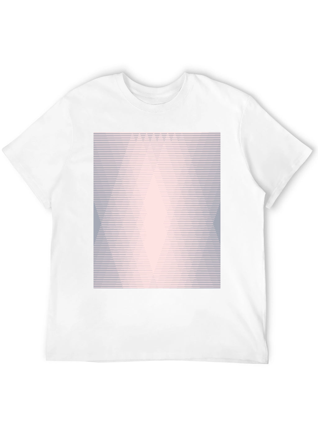 Geometric Line Pattern Black Graphic Tee