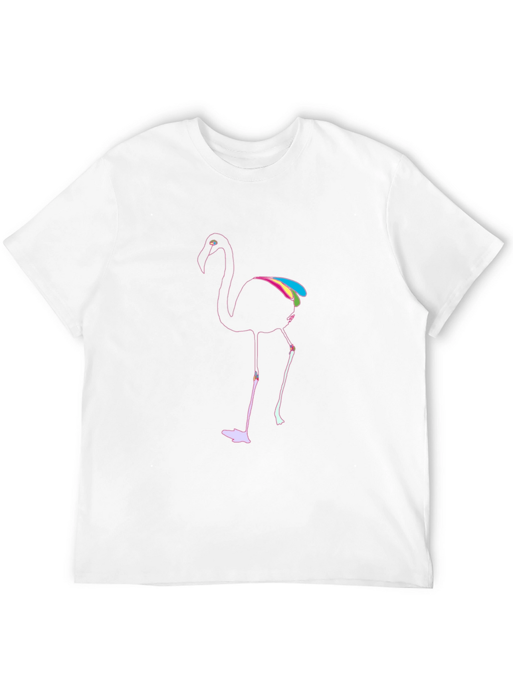Mens Black Flamingo Graphic T-Shirt