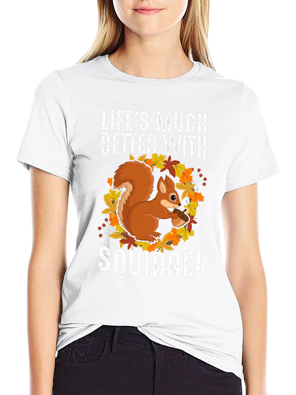 Squirrel Graphic T-Shirt - Lifes Much Better