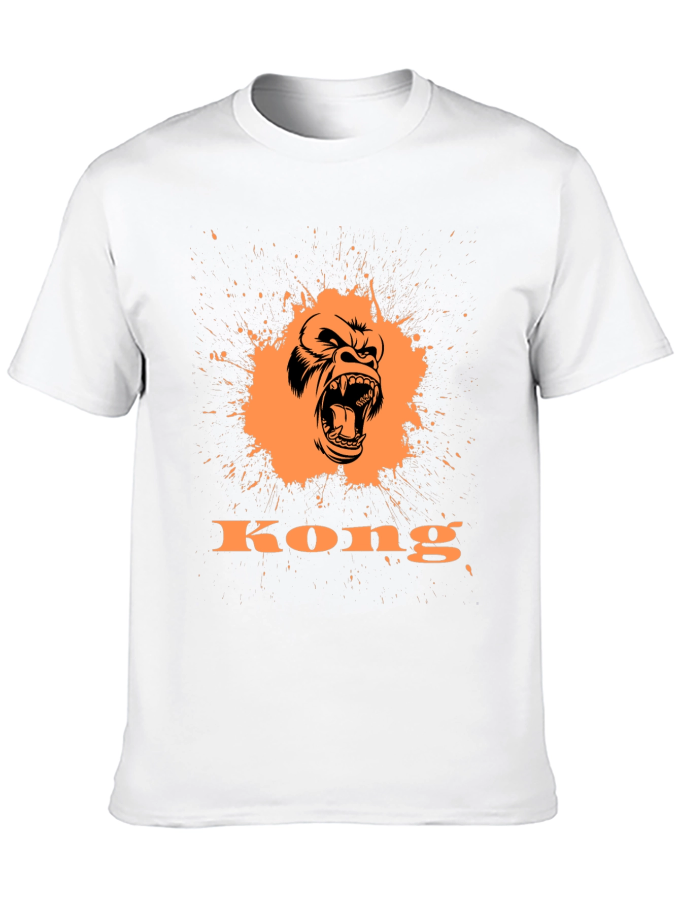 Kong Graphic Tee - Fierce Gorilla Design Black T-Shirt