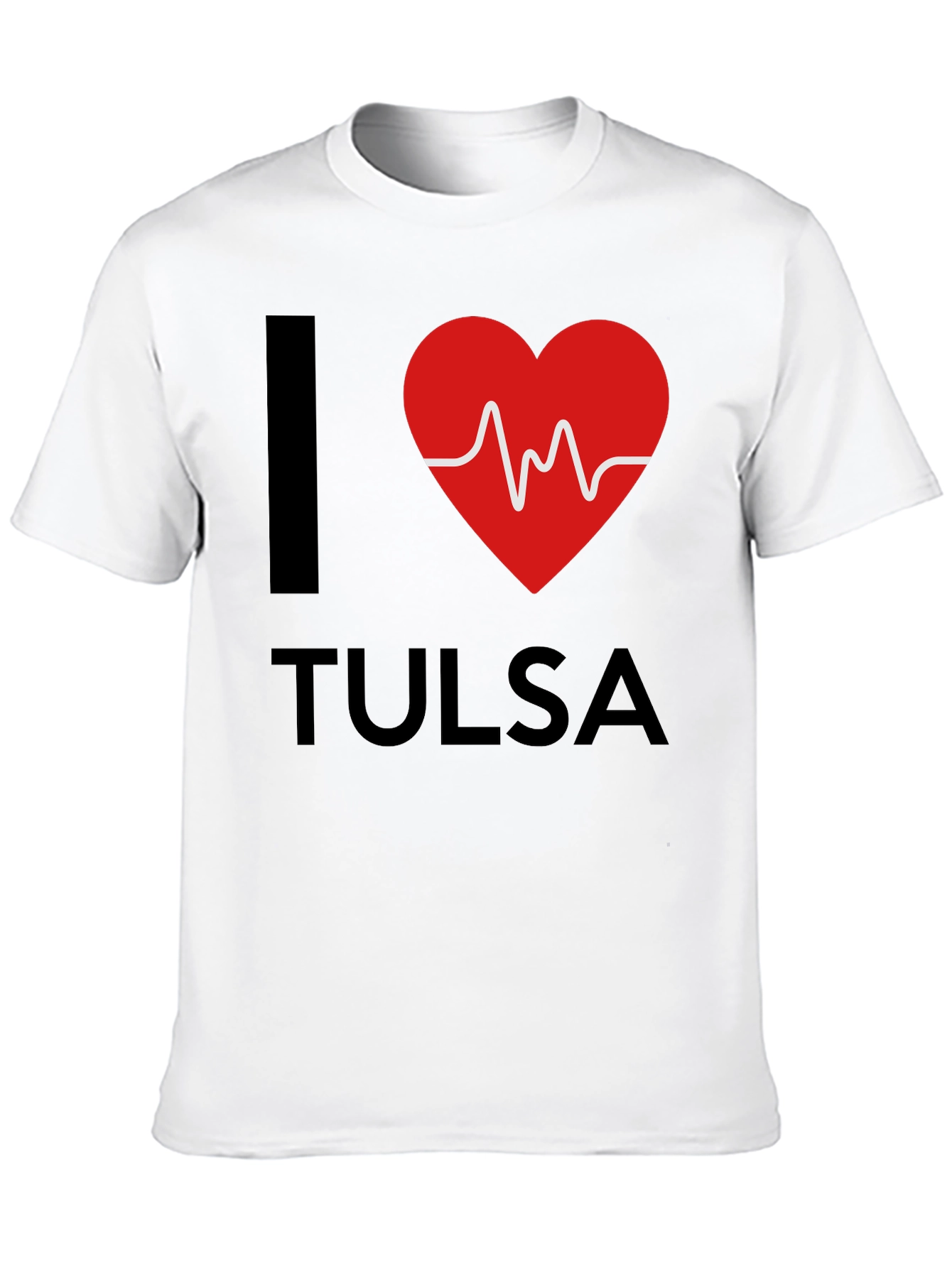 I Heart Tulsa Graphic T-Shirt - Mens Black Tee