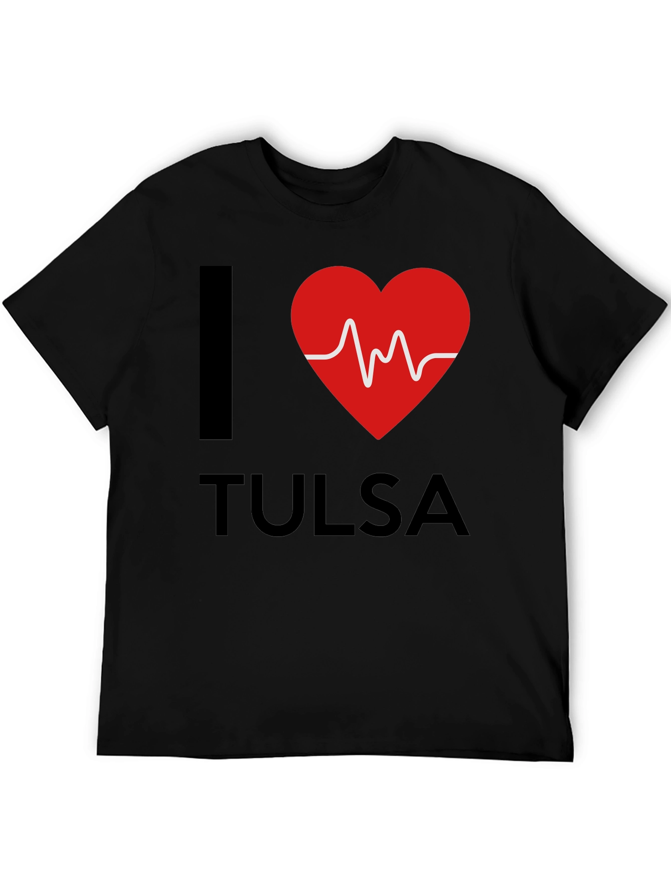 I Heart Tulsa Graphic T-Shirt - Mens Black Tee