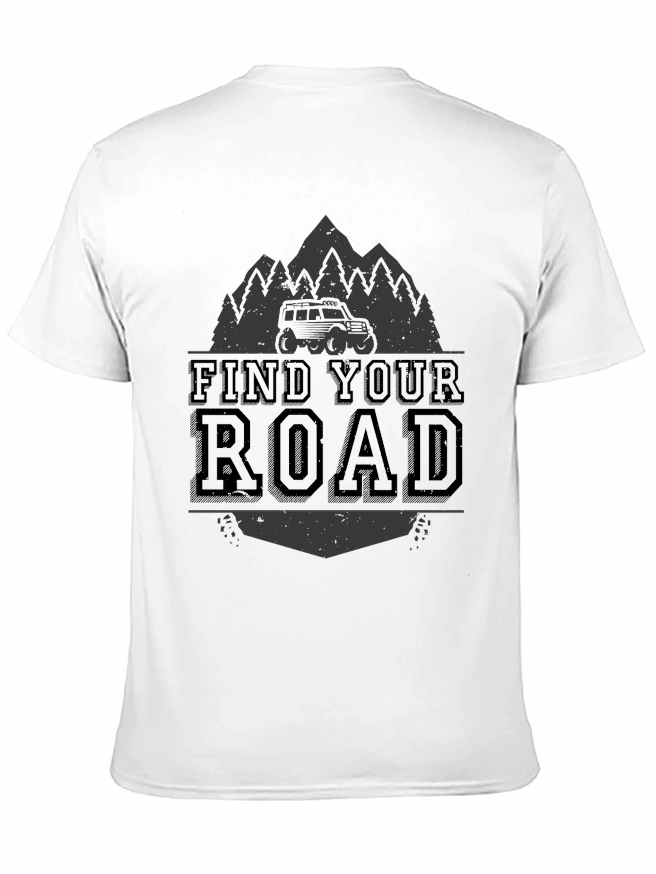 Find Your Road Black Graphic Tee