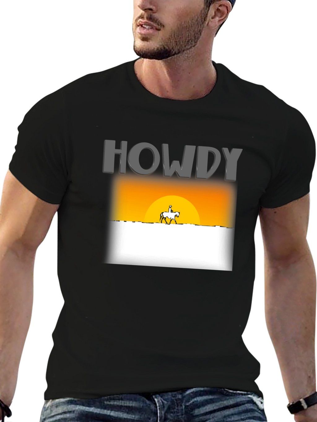 Howdy Sunset Graphic T-Shirt - Western Style Tee