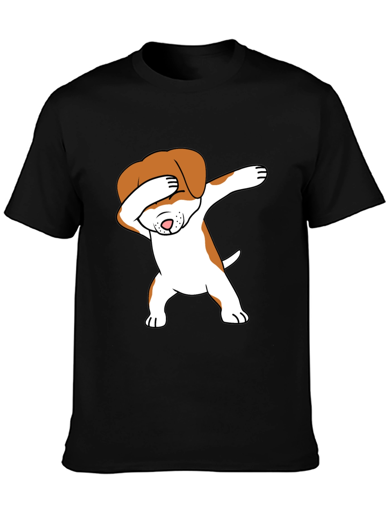 Dabbing Dog Graphic Tee - Trendy T-Shirt