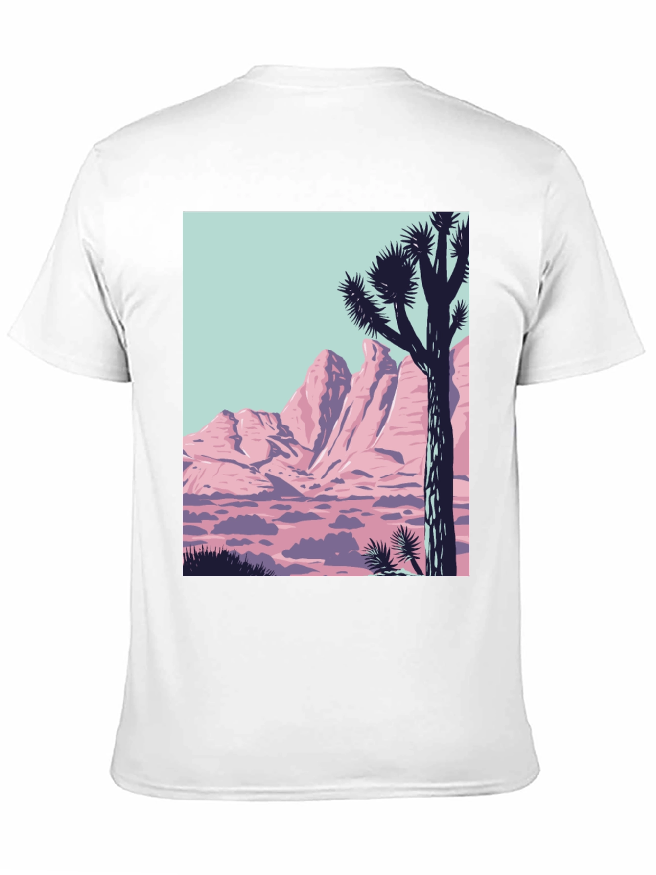 Retro Desert Graphic Tee - Black Crew Neck