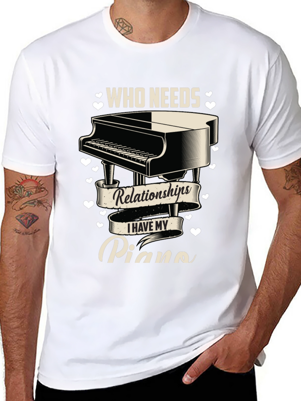 Piano Lover T-Shirt: Who Needs Relationships?