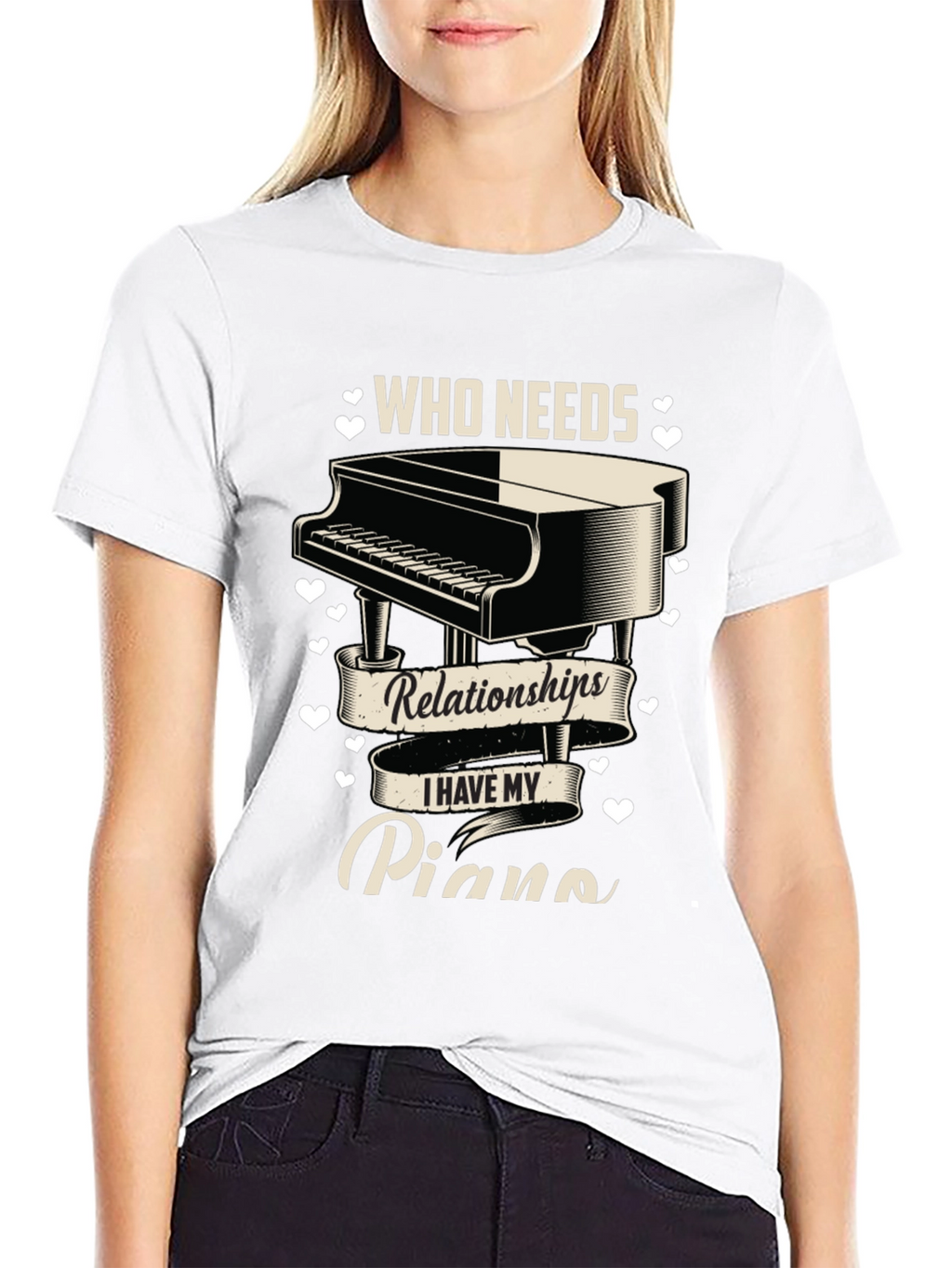 Piano Lover T-Shirt: Who Needs Relationships?