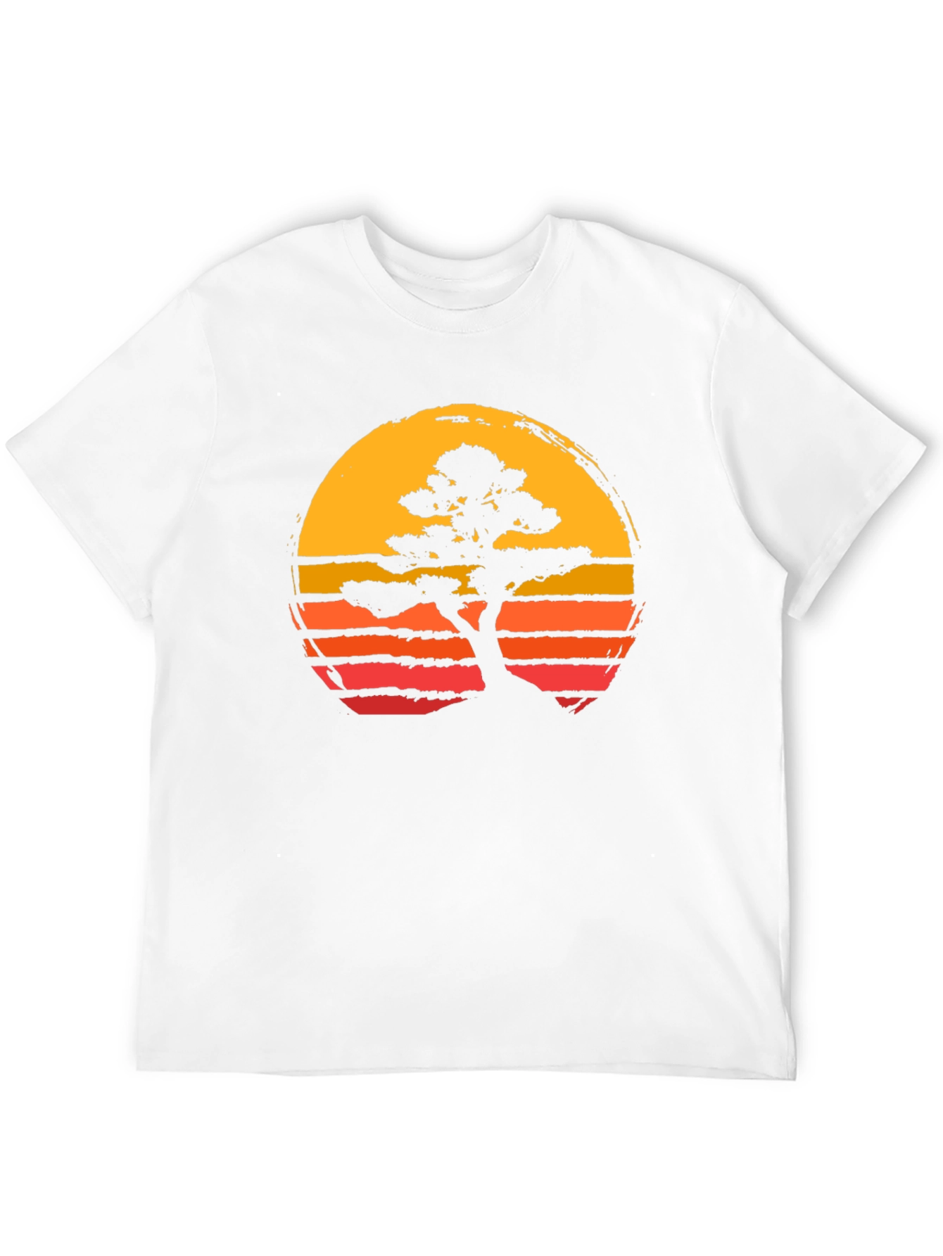 Karate Kid Bonsai Tree Sunset Graphic Tee