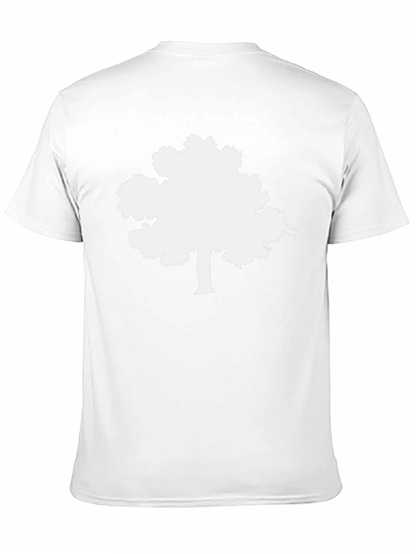 Black T-Shirt with White Tree Graphic