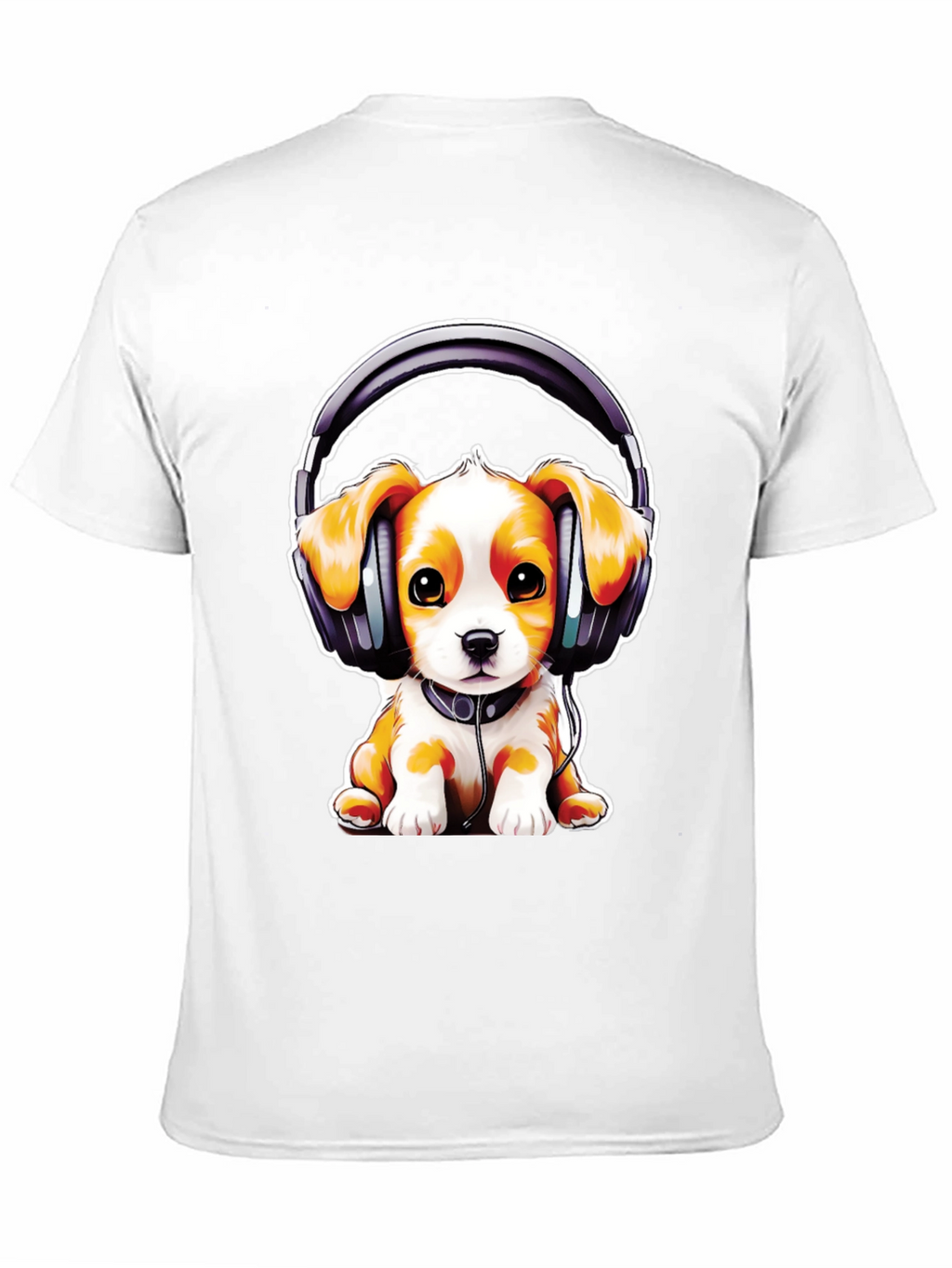 Puppy DJ T-Shirt: Cute Dog with Headphones