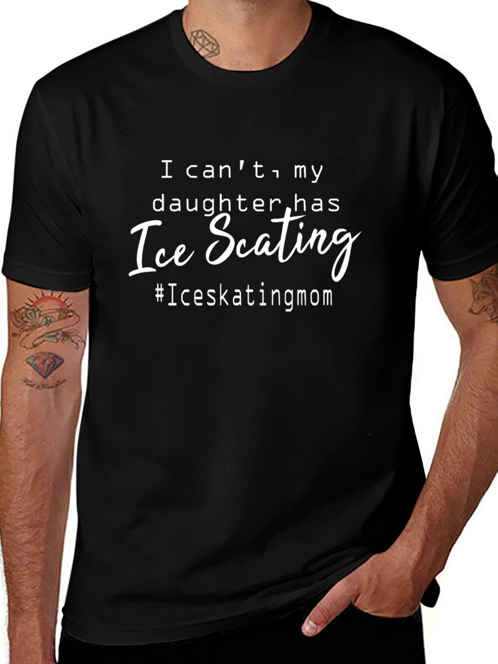Ice Skating Mom T-Shirt - Daughters Biggest Fan