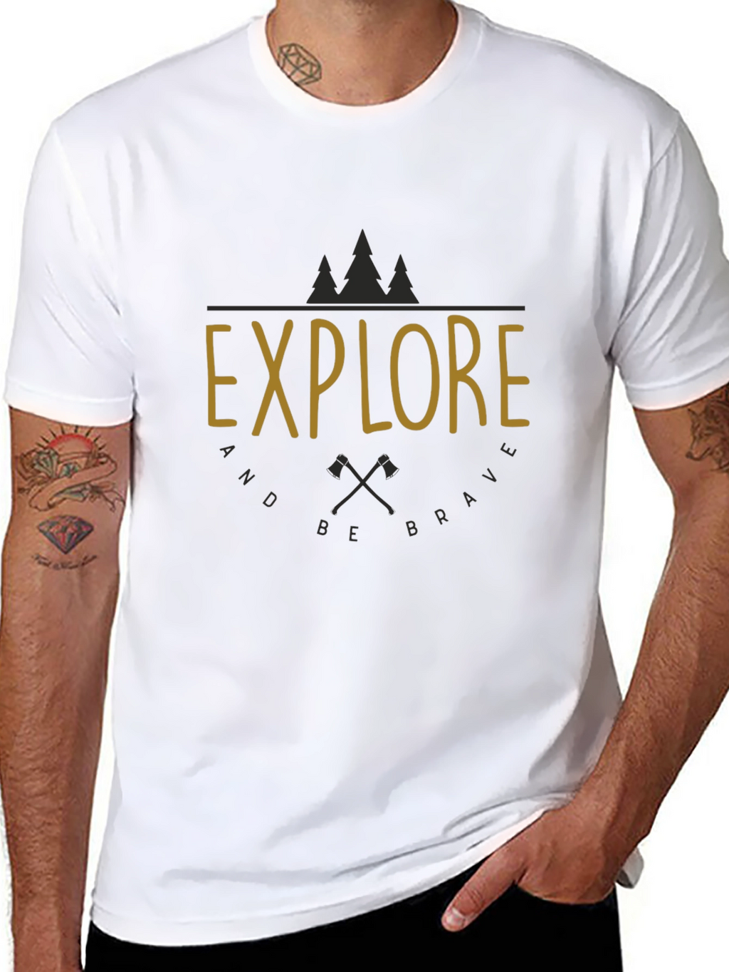 Explore and Be Brave Graphic T-Shirt