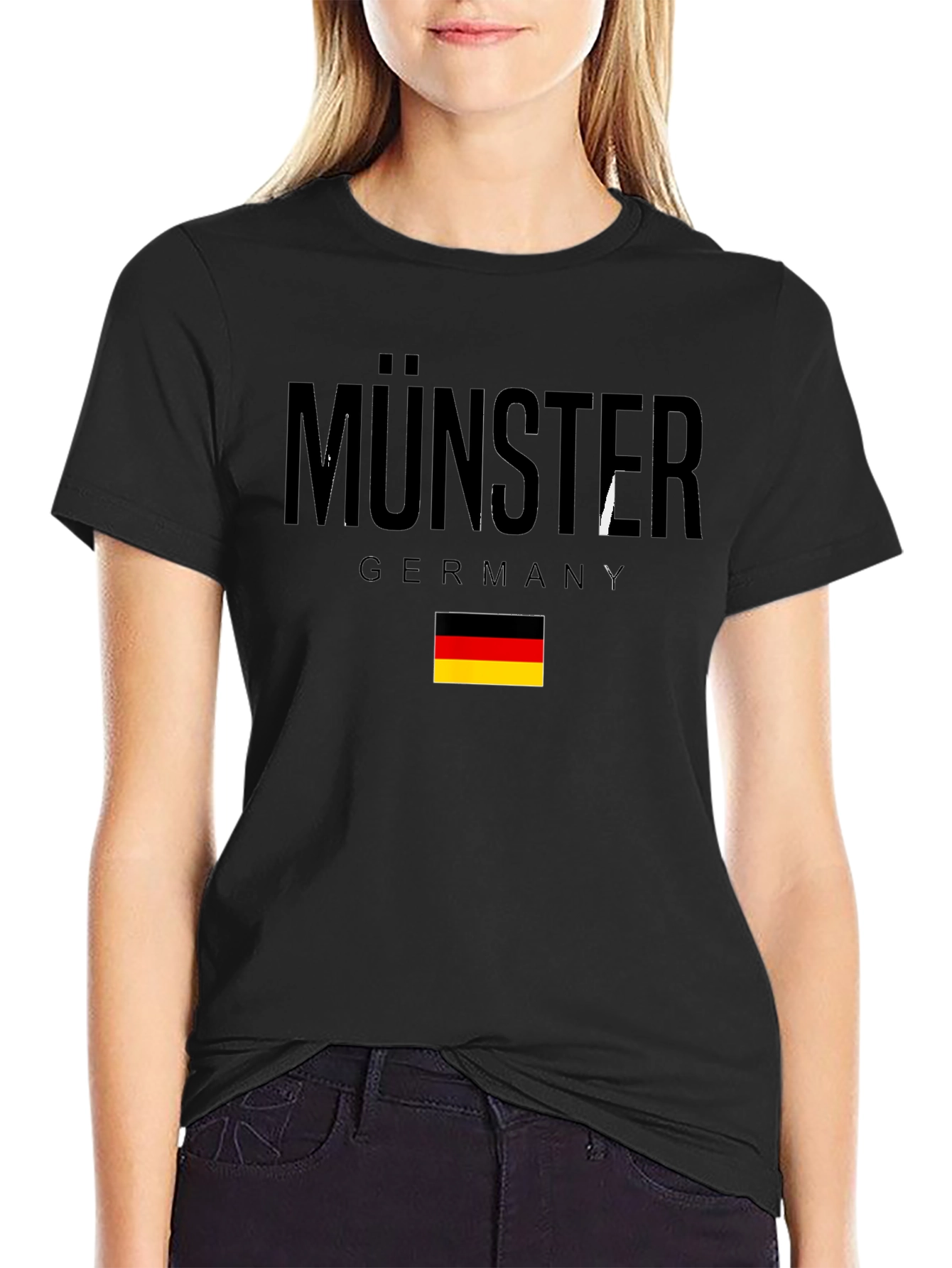 Münster Germany T-Shirt - Black Graphic Tee