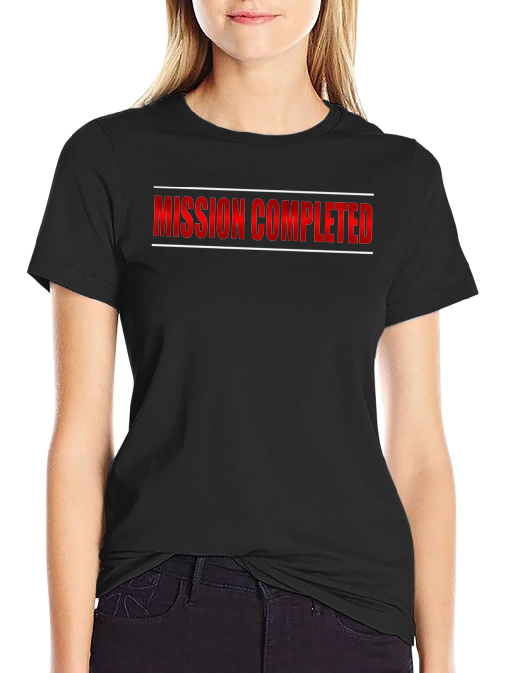 Mission Completed Graphic T-Shirt - Black